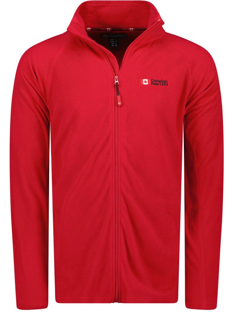 Casaco polar com fecho e gola subida tugeak – canadian peak Vermelho - Kiabi