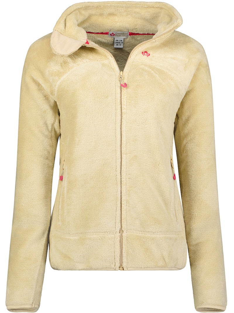 Casaco polar com fecho udilas – canadian peak Bege - Kiabi
