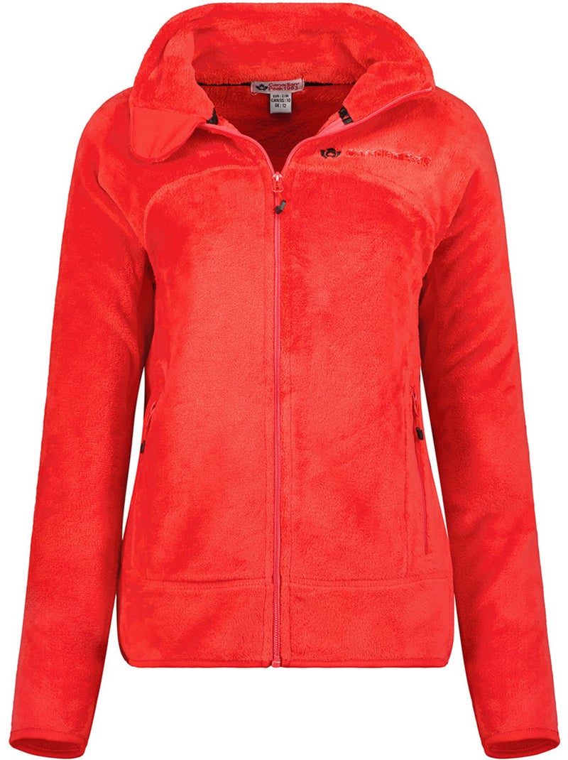 Casaco polar com fecho udilas – canadian peak Vermelho - Kiabi