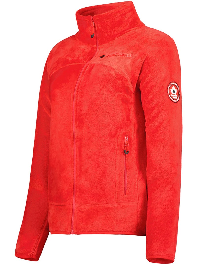 Casaco polar com fecho udilas – canadian peak Vermelho - Kiabi
