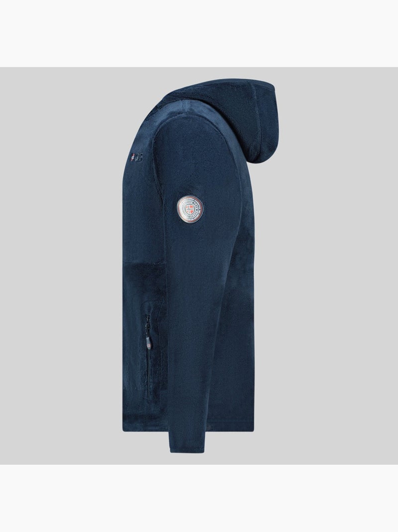 Casaco polar com fecho upload hood – geographical norway Azul-marinho - Kiabi