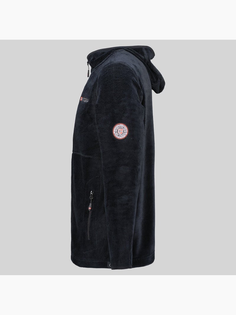 Casaco polar com fecho upload hood – geographical norway Preto - Kiabi