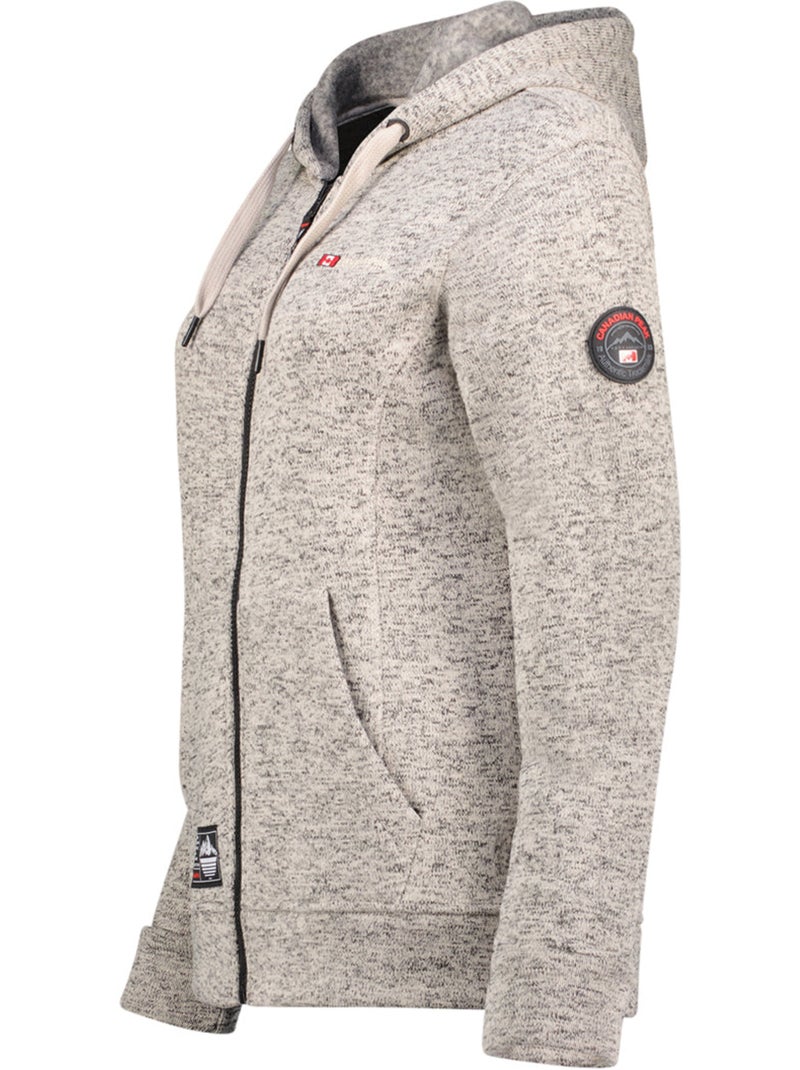 Casaco polar com gola subida talerteak – canadian peak Cinza claro - Kiabi