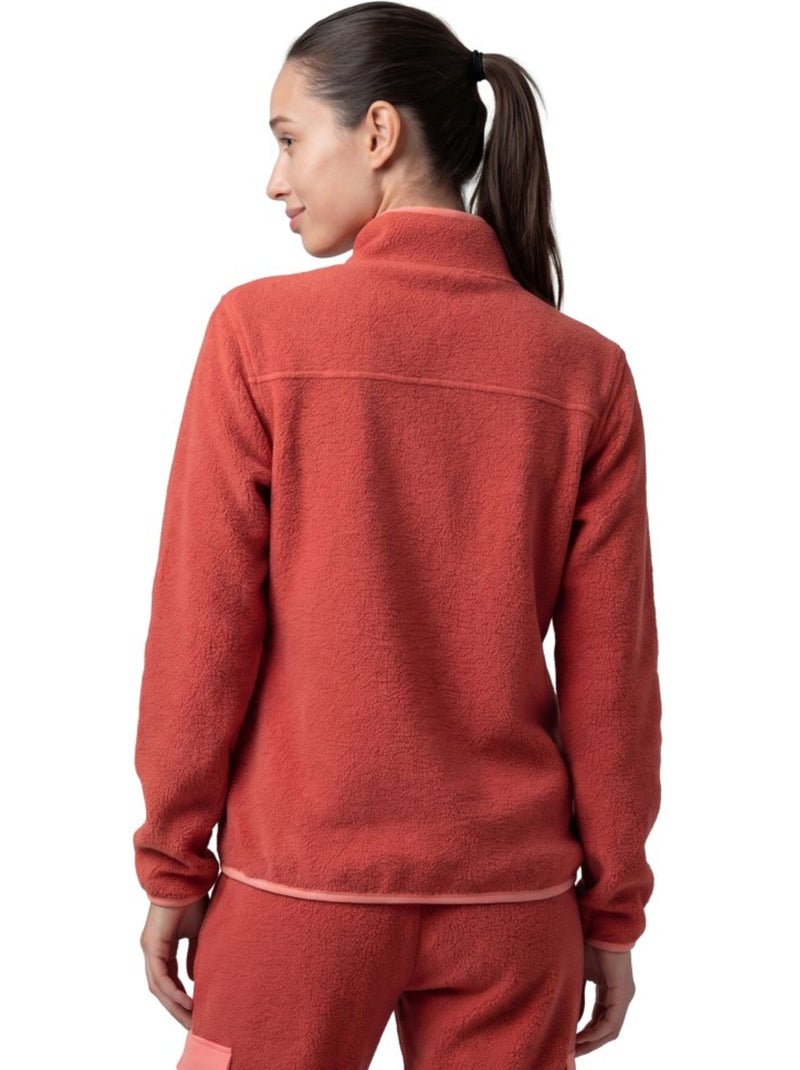 Casaco polar de caminhada mulher Vermelho - Kiabi