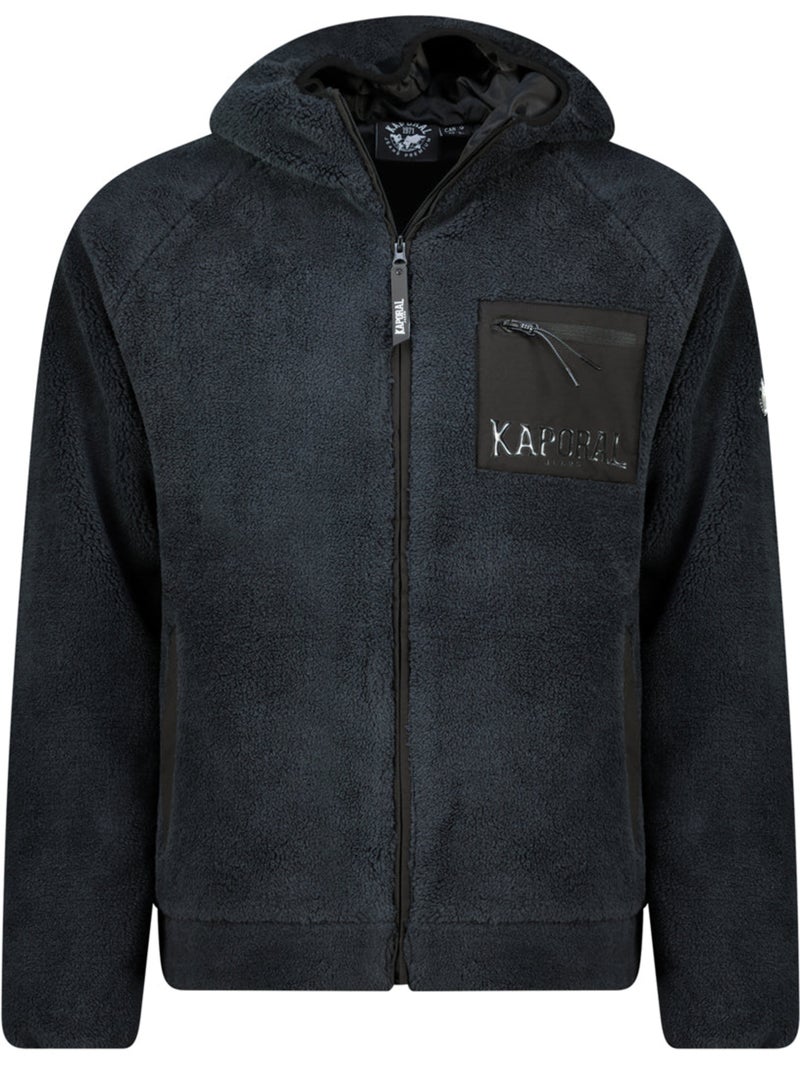 Casaco polar em sherpa com capuz udaforaf – kaporal Azul-marinho - Kiabi