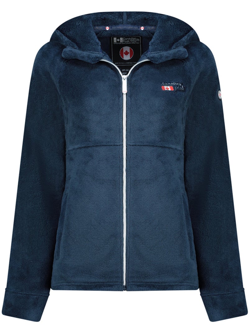 Casaco polar fino com capuz ulotteak – canadian peak Azul-marinho - Kiabi