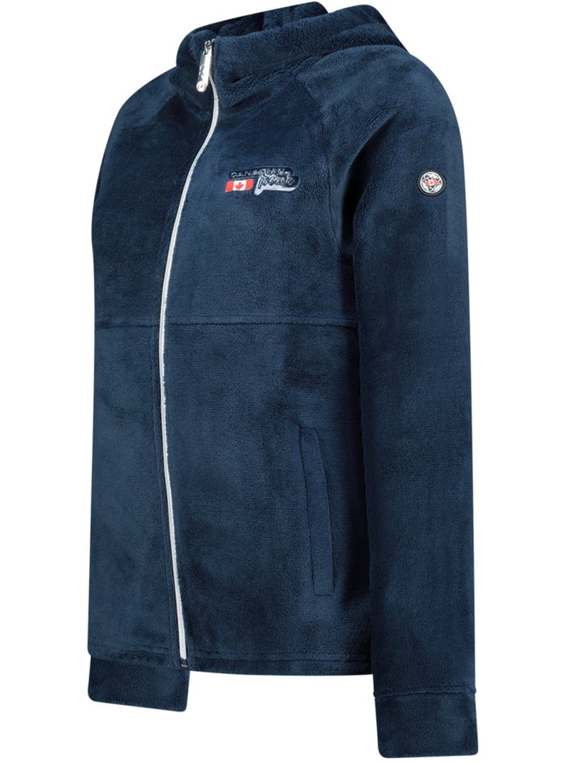 Casaco polar fino com capuz ulotteak – canadian peak Azul-marinho - Kiabi