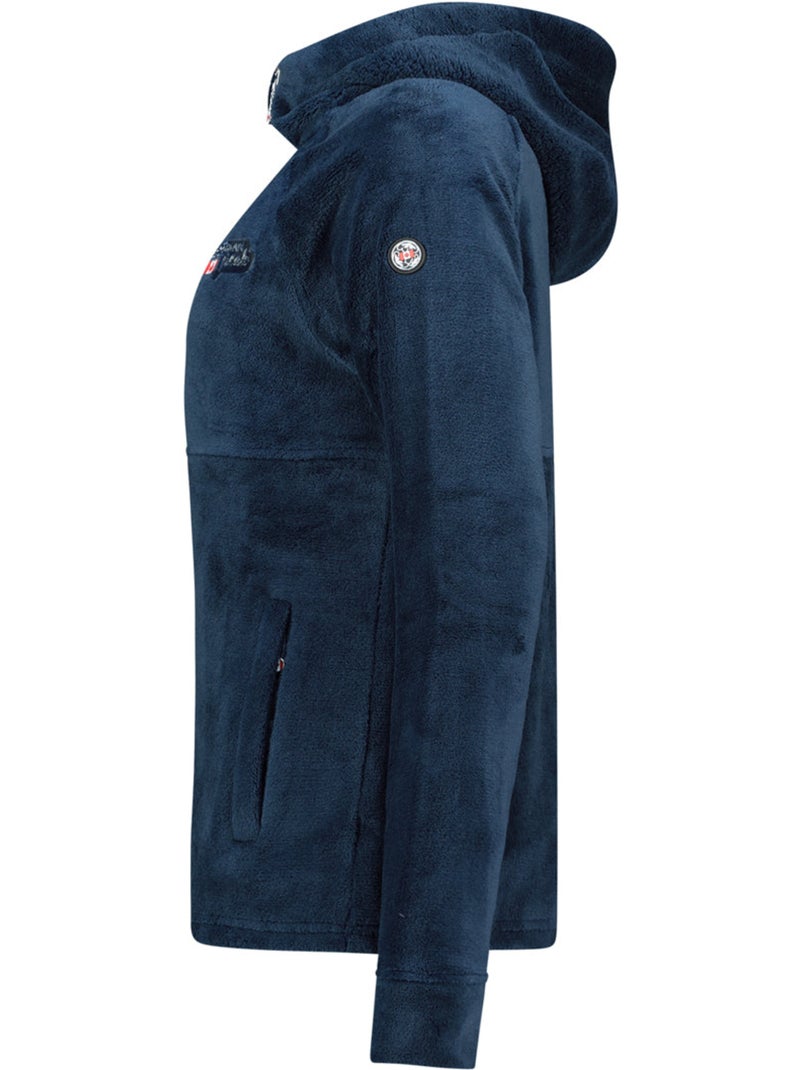Casaco polar fino com capuz ulotteak – canadian peak Azul-marinho - Kiabi
