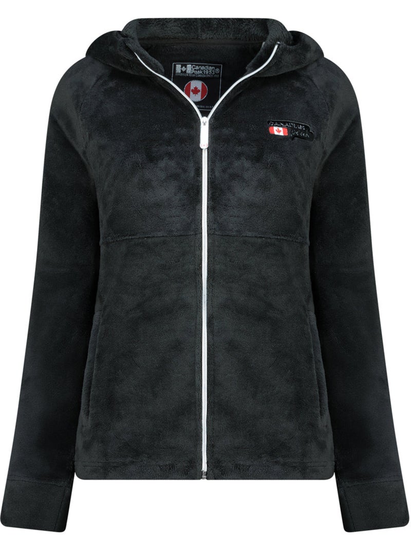 Casaco polar fino com capuz ulotteak – canadian peak Preto - Kiabi