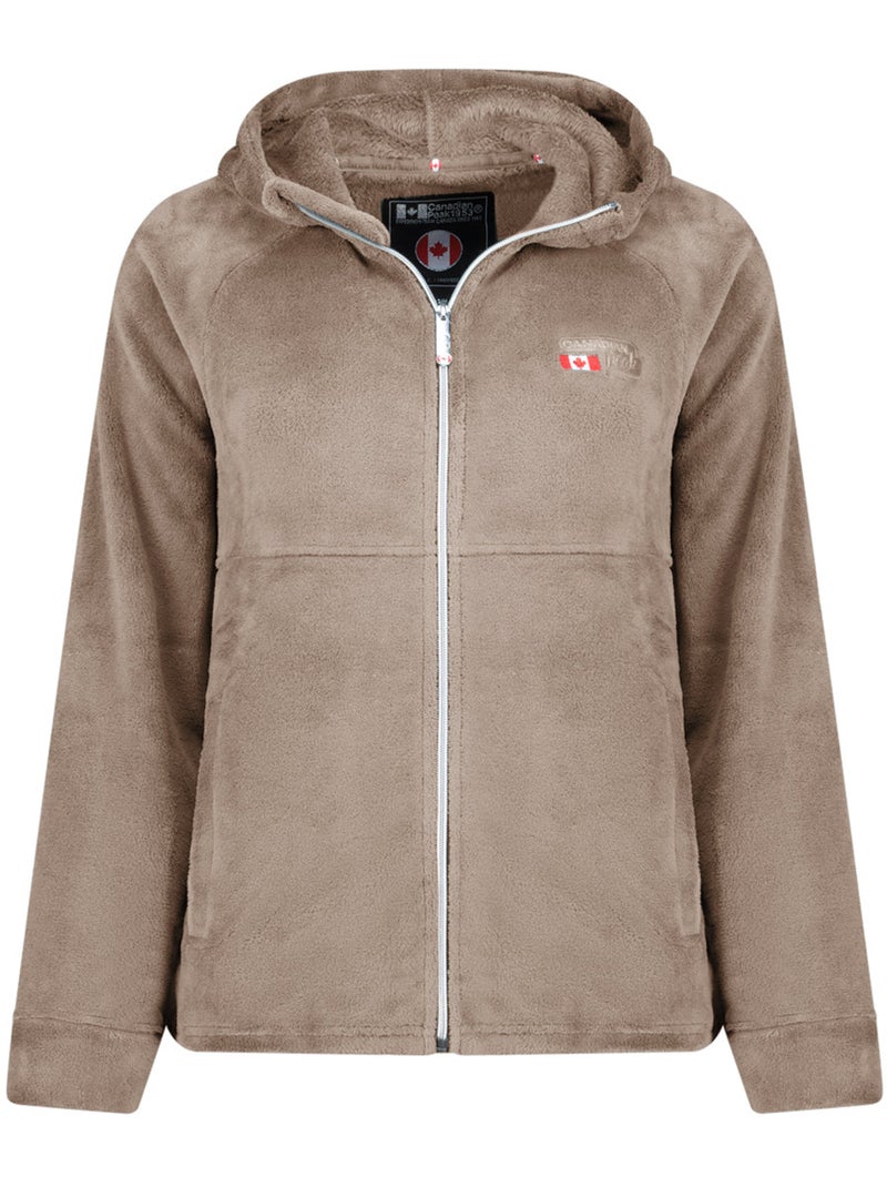 Casaco polar fino com capuz ulotteak – canadian peak Toupe - Kiabi