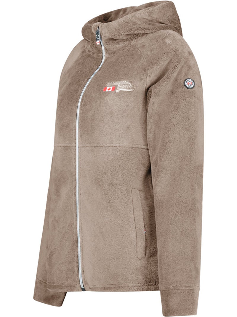 Casaco polar fino com capuz ulotteak – canadian peak Toupe - Kiabi