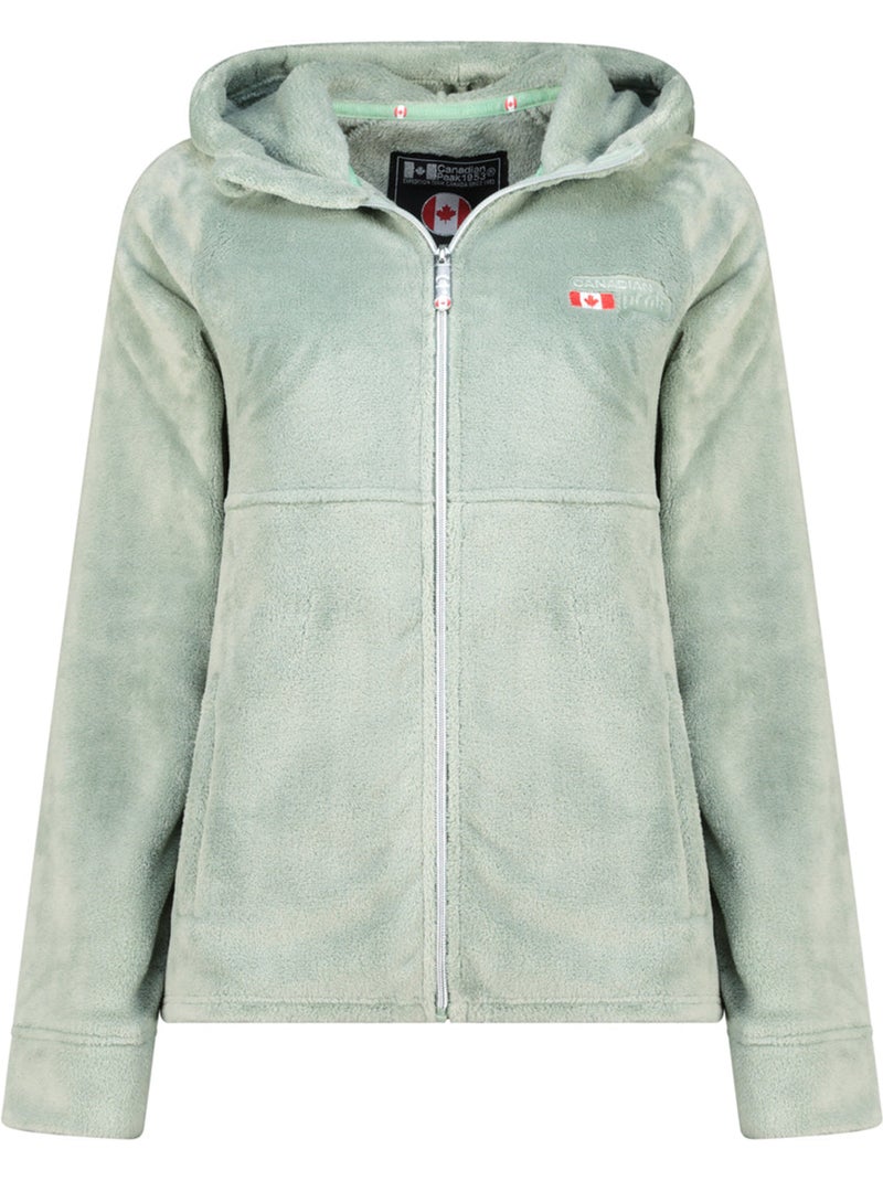 Casaco polar fino com capuz ulotteak – canadian peak Verde pastel - Kiabi