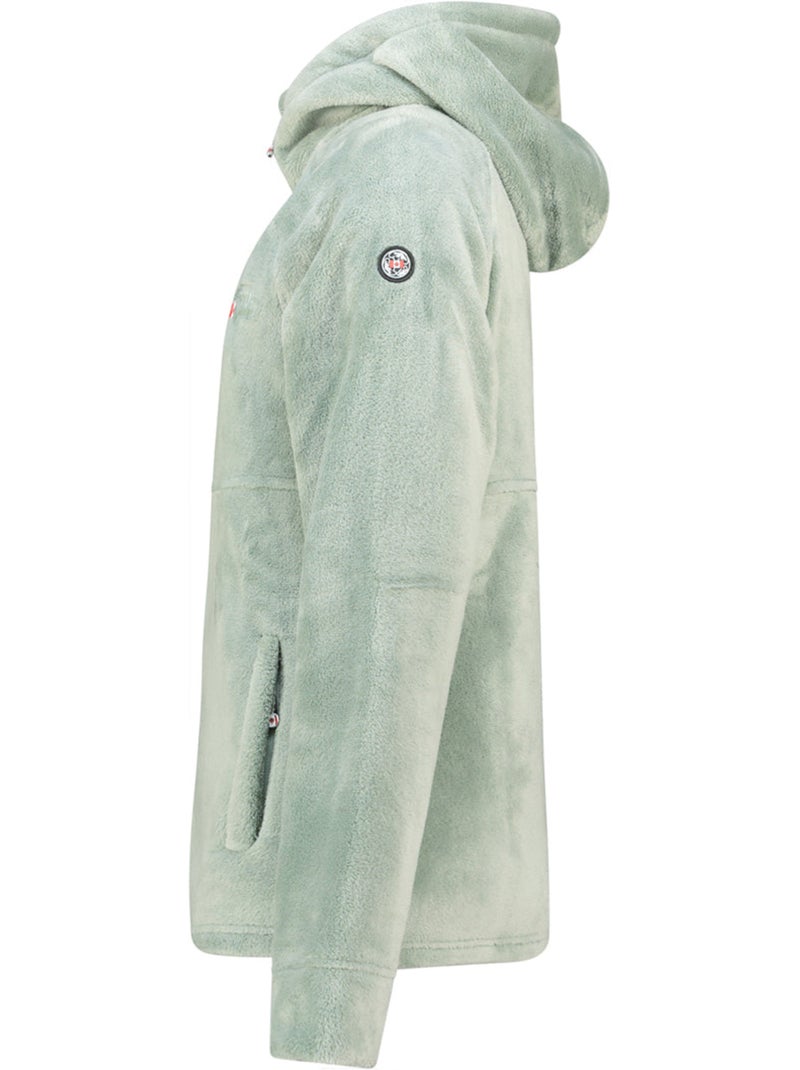 Casaco polar fino com capuz ulotteak – canadian peak Verde pastel - Kiabi
