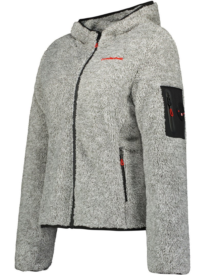 Casaco polar fino com gola subida ulebeak – canadian peak Cinza claro - Kiabi