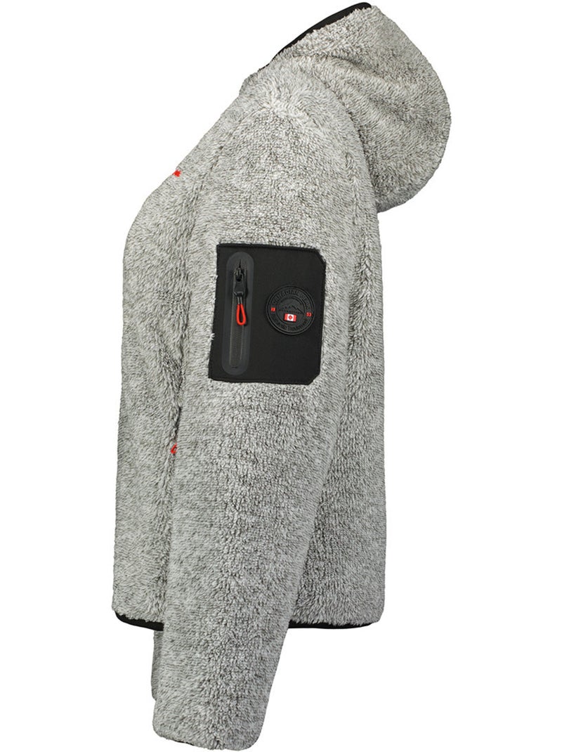 Casaco polar fino com gola subida ulebeak – canadian peak Cinza claro - Kiabi