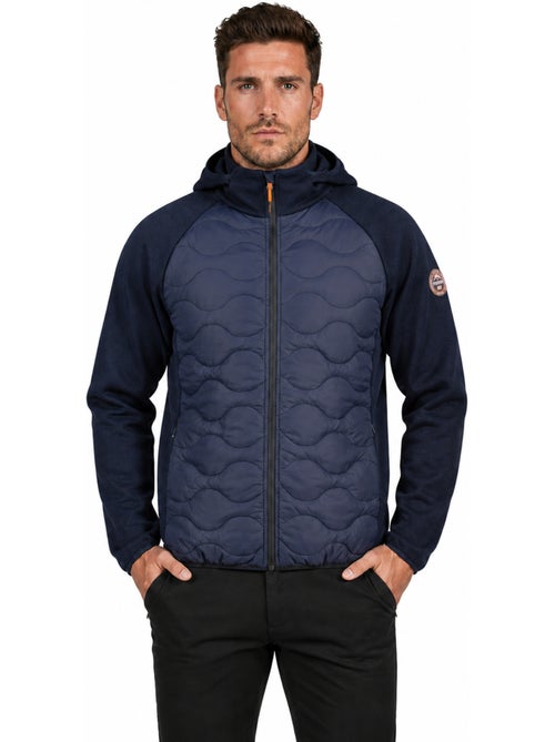 Casaco polar grosso bimaterial com capuz tenessoeak – canadian peak - Kiabi