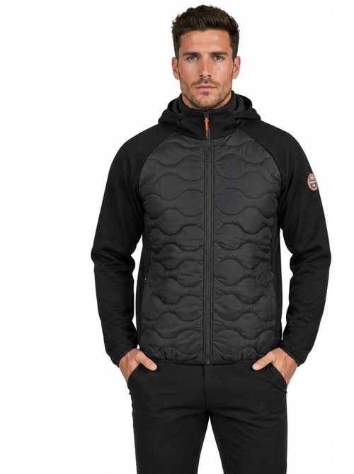 Casaco polar grosso bimaterial com capuz tenessoeak – canadian peak - Kiabi