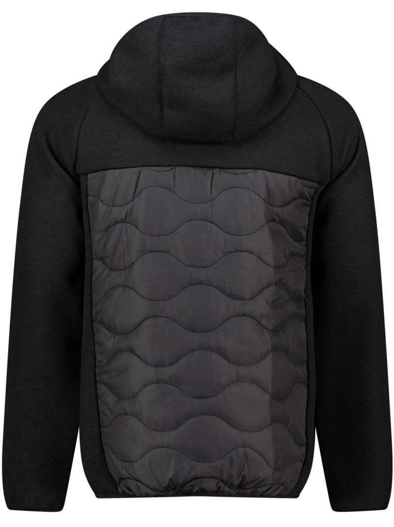 Casaco polar grosso bimaterial com capuz tenessoeak – canadian peak Preto - Kiabi