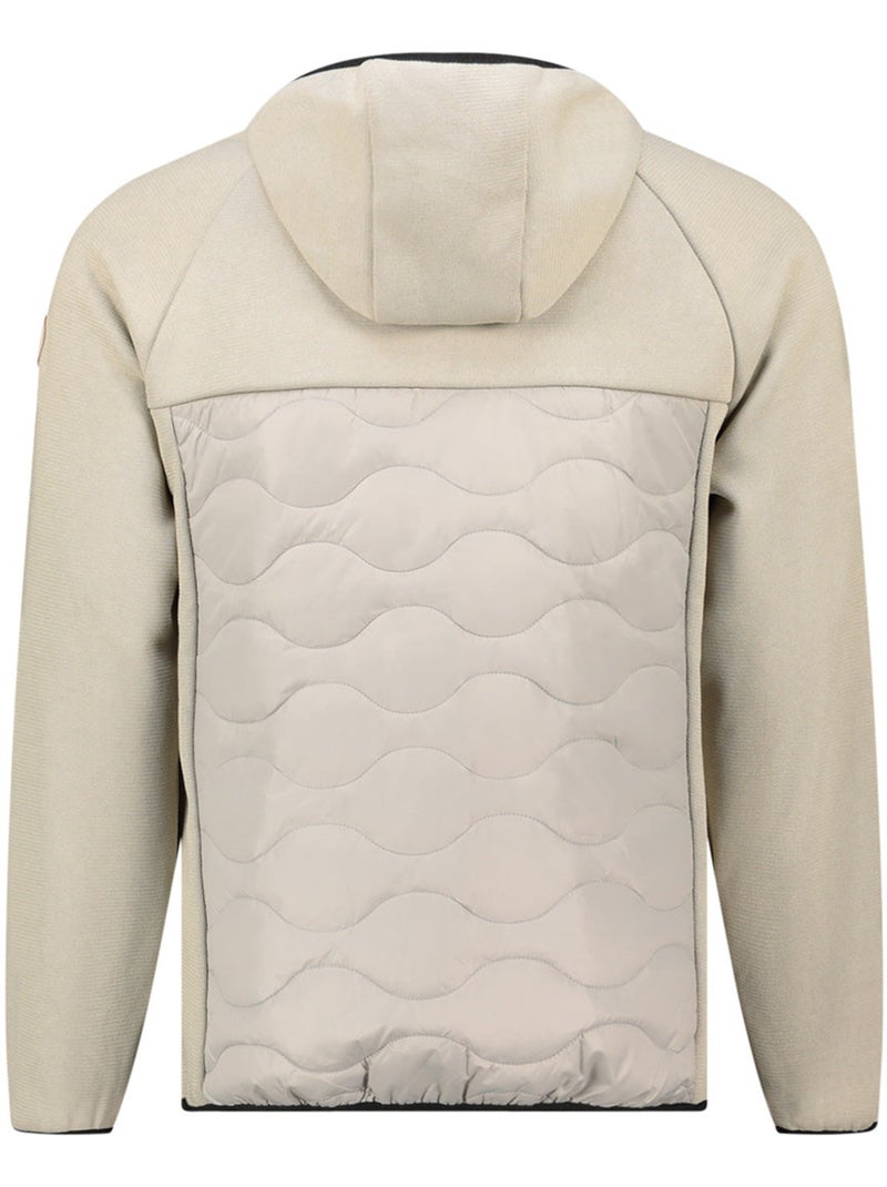 Casaco polar grosso bimaterial com capuz tenessoeak – canadian peak Toupe - Kiabi