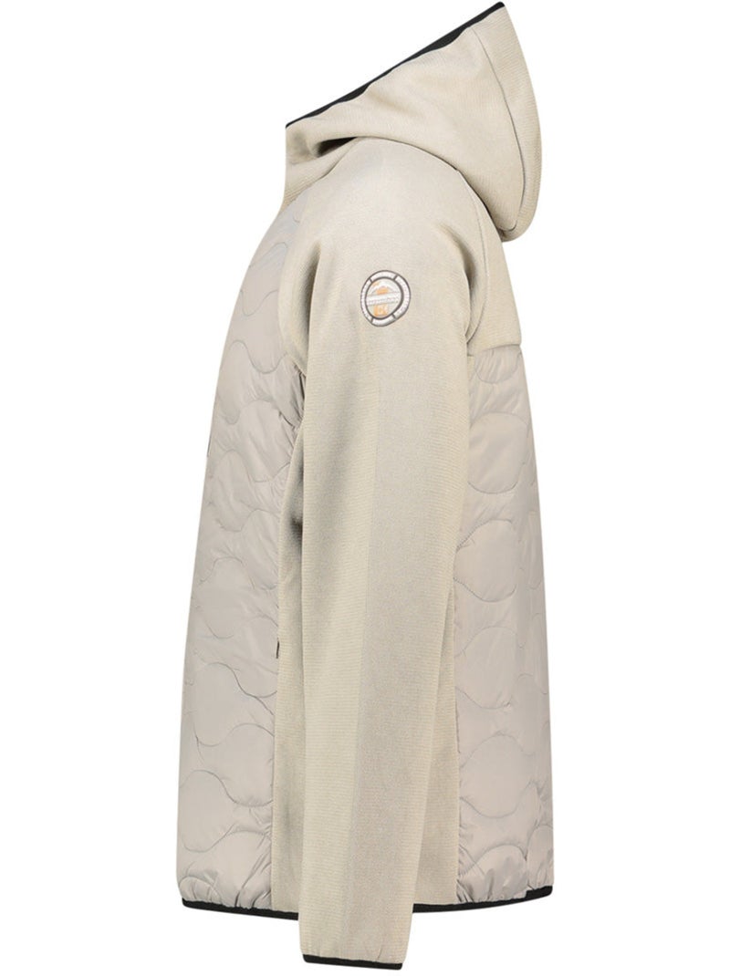 Casaco polar grosso bimaterial com capuz tenessoeak – canadian peak Toupe - Kiabi