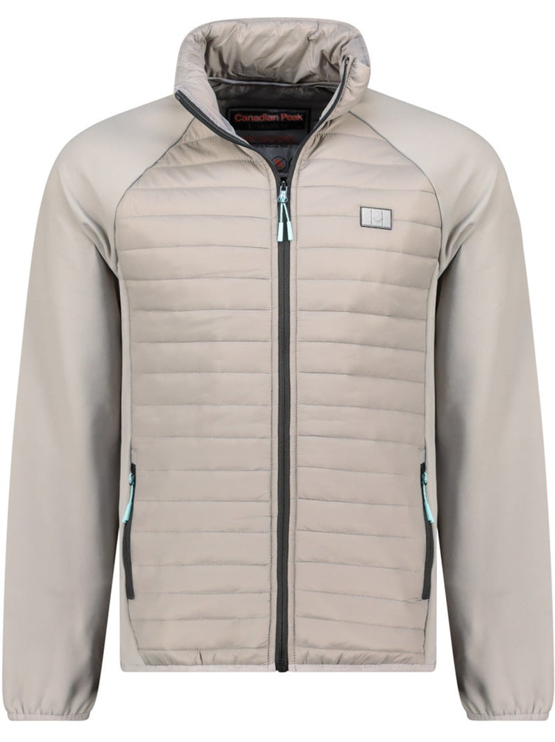 Casaco polar grosso bimaterial touroeak – canadian peak Cinza claro - Kiabi