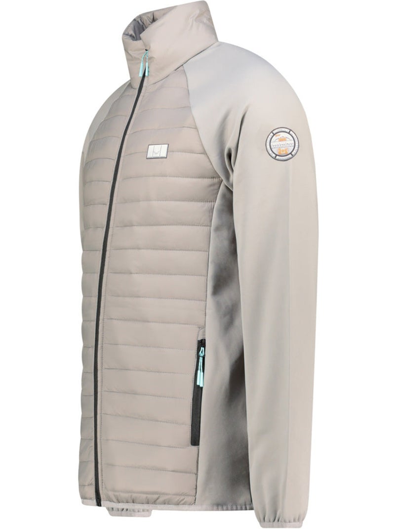 Casaco polar grosso bimaterial touroeak – canadian peak Cinza claro - Kiabi