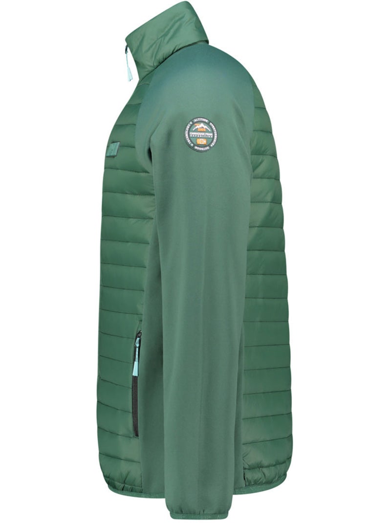 Casaco polar grosso bimaterial touroeak – canadian peak Verde escuro - Kiabi