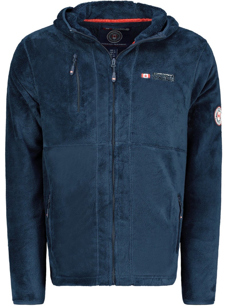 Casaco polar grosso com capuz uploadeak – canadian peak Azul-marinho - Kiabi