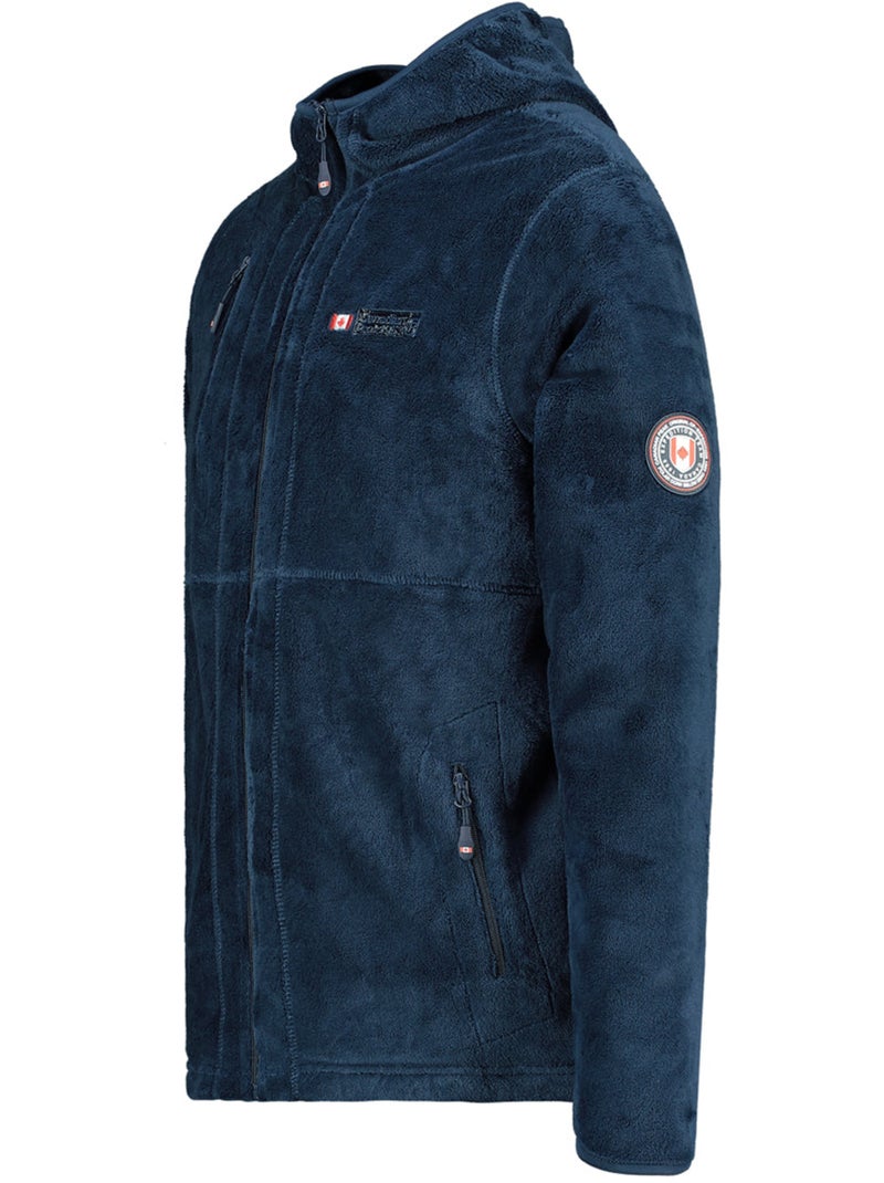 Casaco polar grosso com capuz uploadeak – canadian peak Azul-marinho - Kiabi