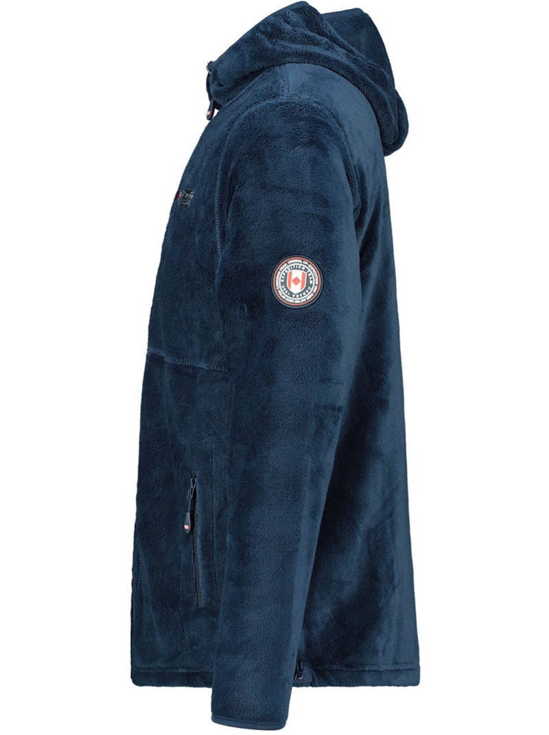 Casaco polar grosso com capuz uploadeak – canadian peak Azul-marinho - Kiabi