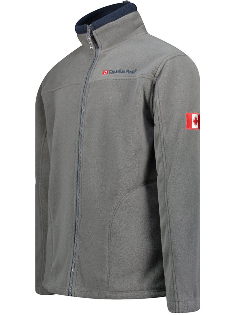 Casaco polar grosso com fecho ultona – canadian peak Cinza escuro - Kiabi