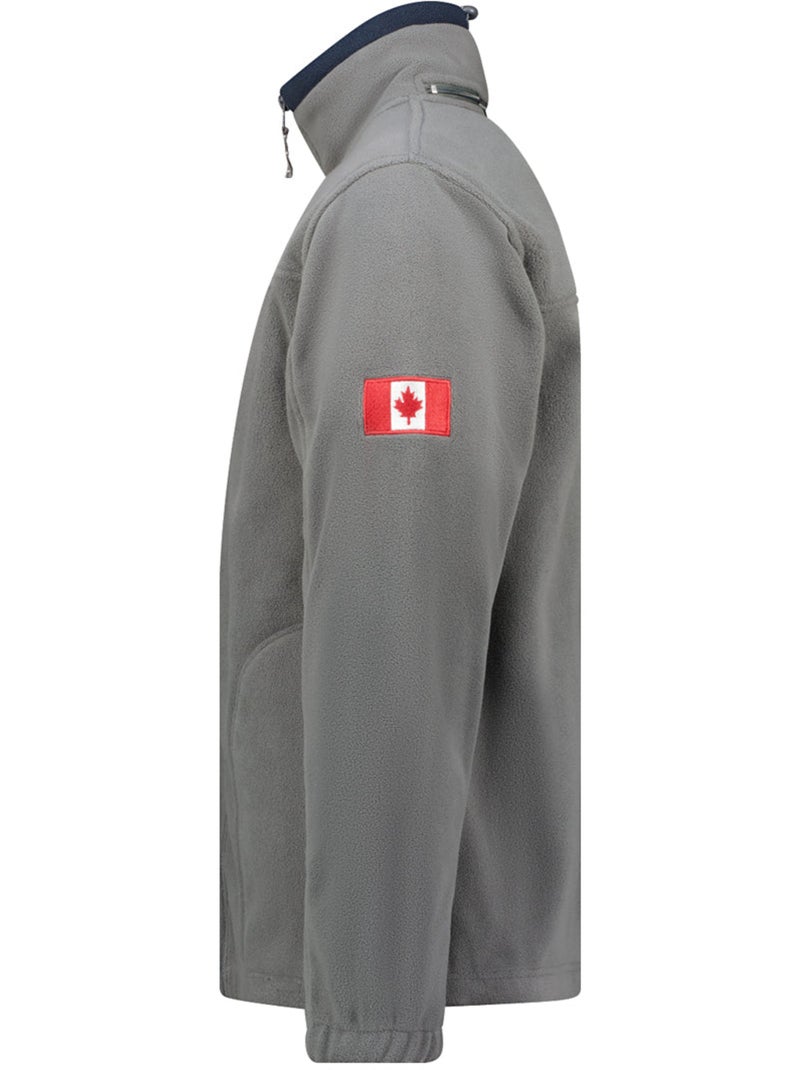 Casaco polar grosso com fecho ultona – canadian peak Cinza escuro - Kiabi