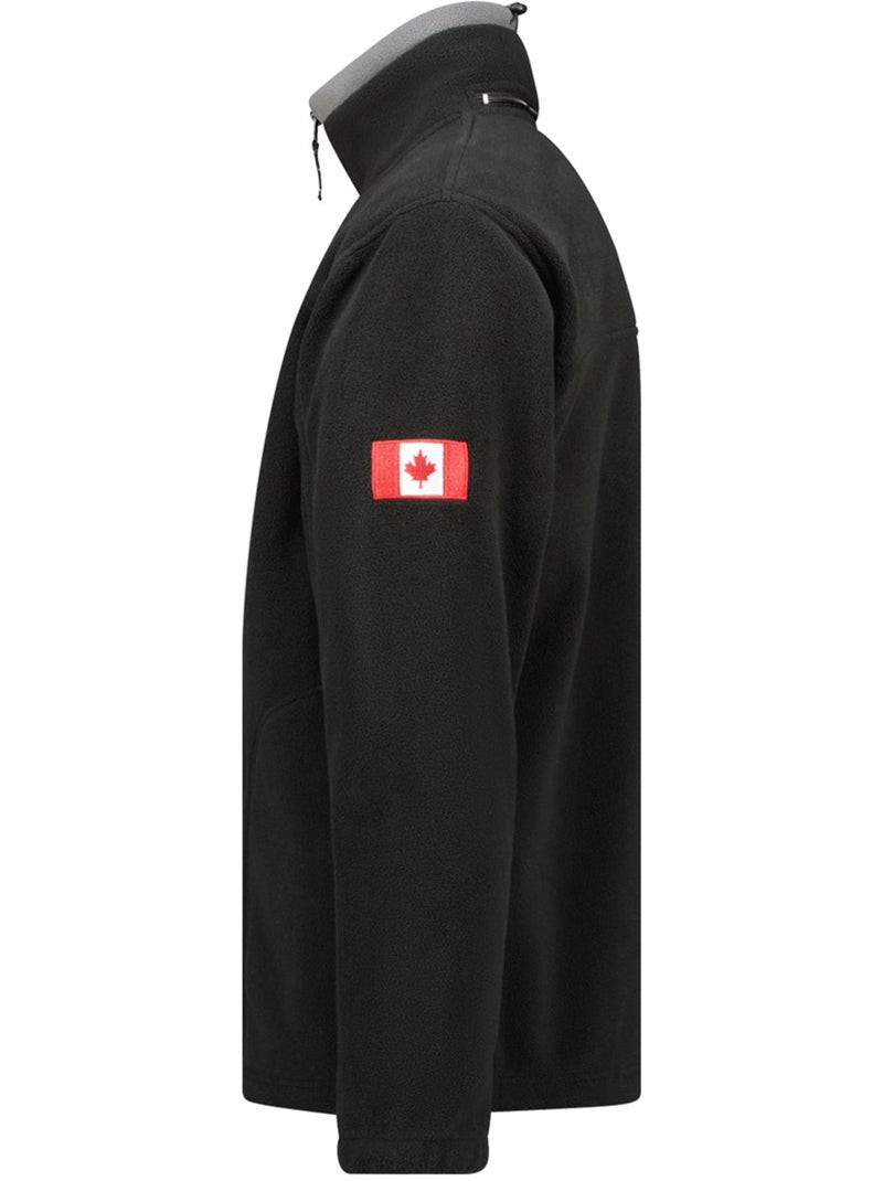 Casaco polar grosso com fecho ultona – canadian peak Preto - Kiabi