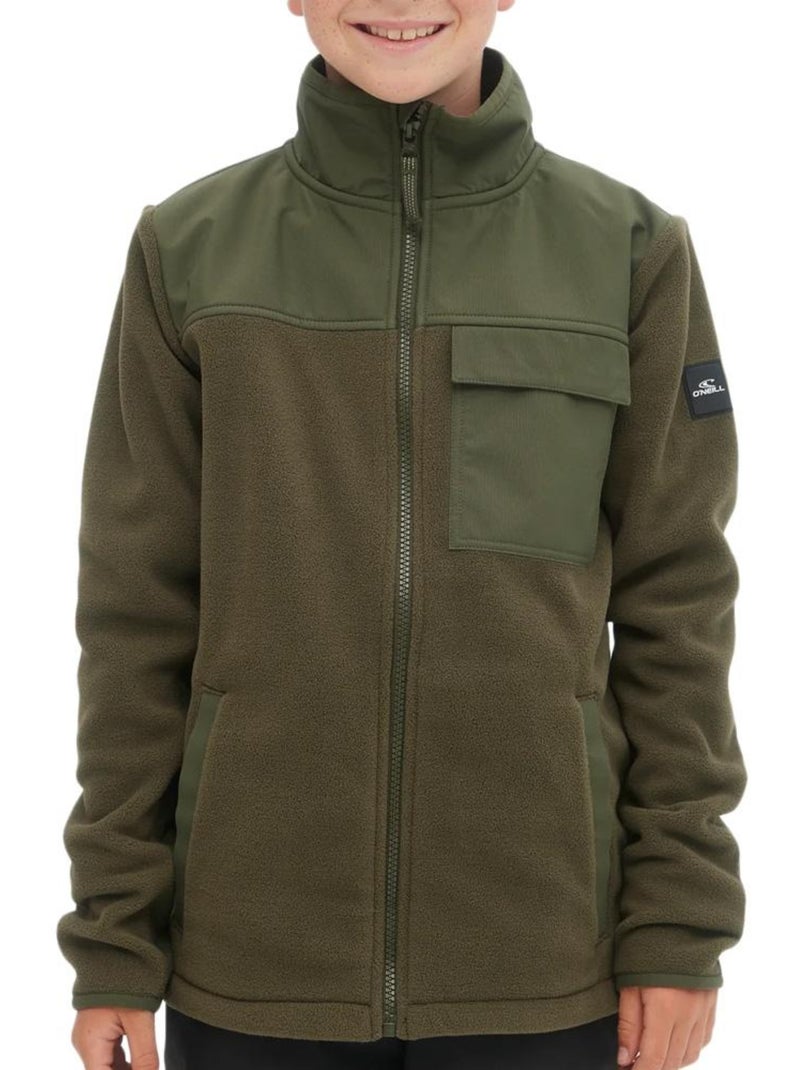 Casaco Polar Kaki O'Neill Utility para Rapaz Verde cáqui claro - Kiabi