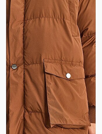Casaco puffer comprido oversize lucci