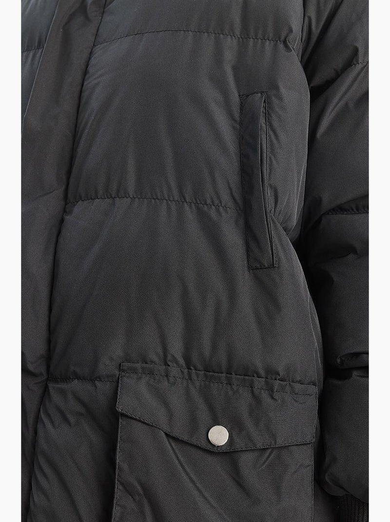 Casaco puffer comprido oversize lucci Preto - Kiabi
