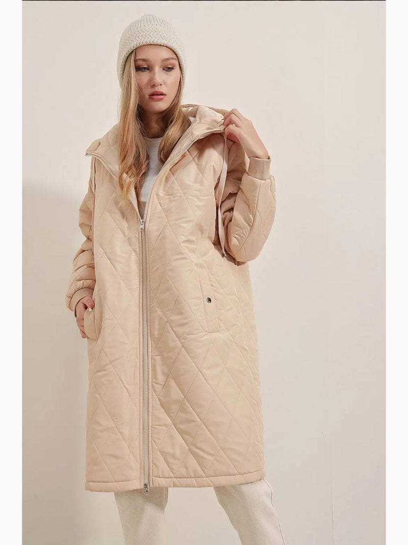 Casaco puffer oversized bdart Castanho-claro - Kiabi