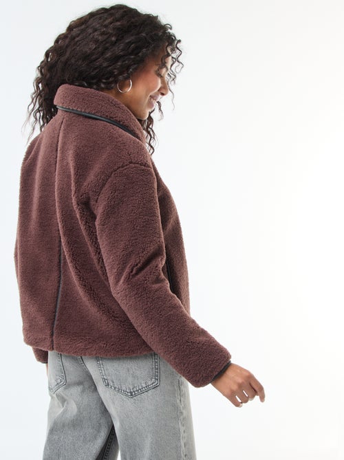 Casaco quente com efeito de pele de ovelha - Kiabi