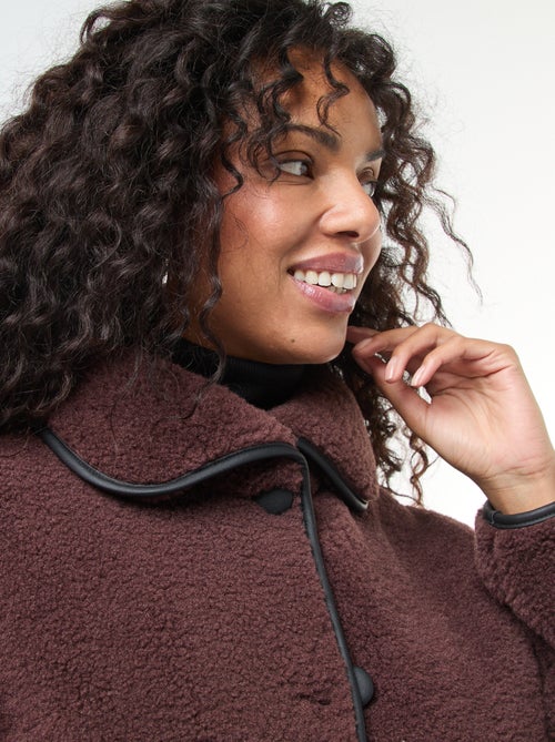 Casaco quente com efeito de pele de ovelha - Kiabi