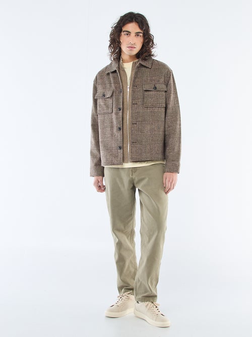 Casaco quente com fecho de correr e gola alta - Kiabi