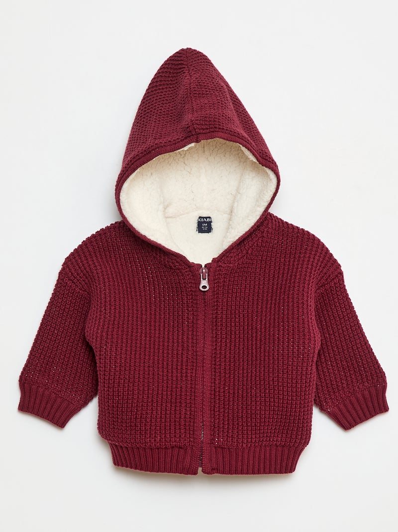 Casaco quente de algodão Vermelho - Kiabi