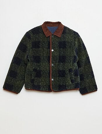 Casaco quente estilo workwear reversível