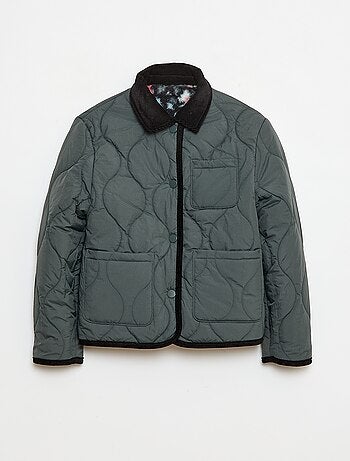 Casaco quente estilo workwear reversível