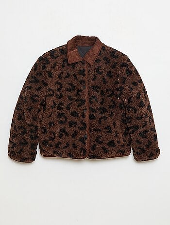 Casaco quente estilo workwear reversível