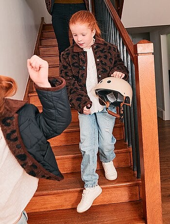 Casaco quente estilo workwear reversível