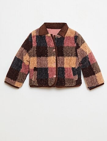 Casaco quente estilo workwear reversível