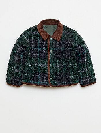 Casaco quente estilo workwear reversível