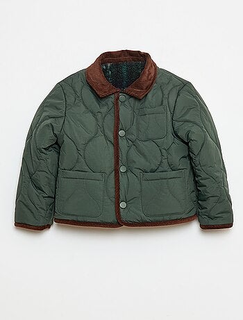 Casaco quente estilo workwear reversível