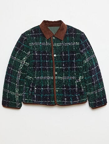 Casaco quente estilo workwear reversível