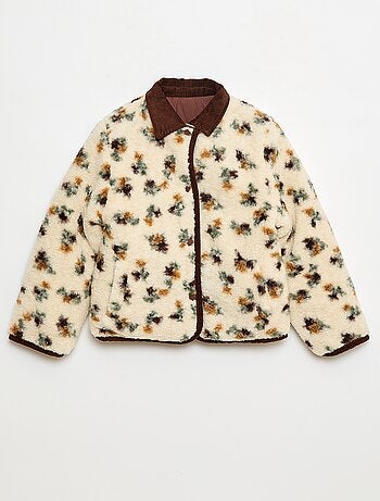 Casaco quente estilo workwear reversível